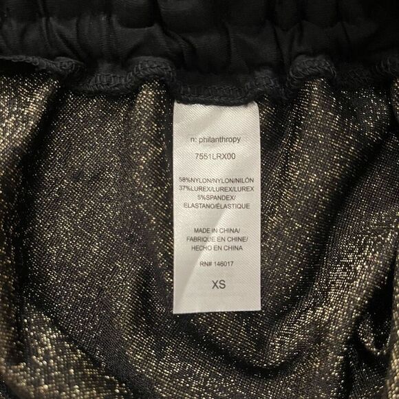 n:Philanthropy Demetra Dress Women's XS Gold Black Sparkle Long Sleeve - NWT - Picture 4 of 6